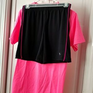 Girls Danskin shorts and Hot Pink T-shirt.